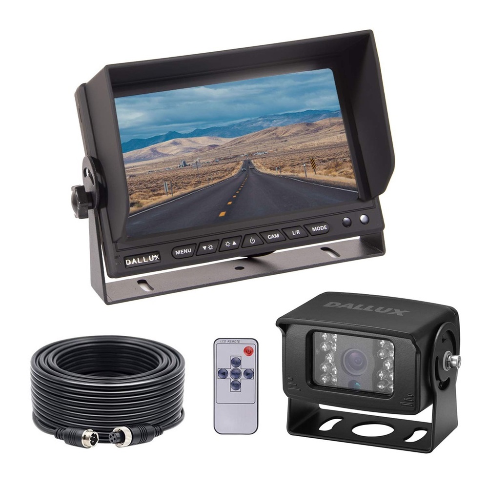 NEW Vehicle Reverse Back Up Camera 7” Monitor Wide Angle Waterproof Night Vision